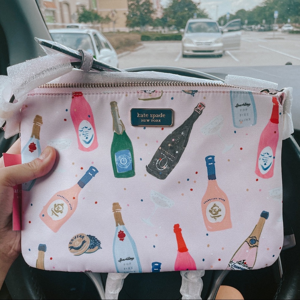 Kate Spade Triple Gusset Crossbody Dawn Champagne